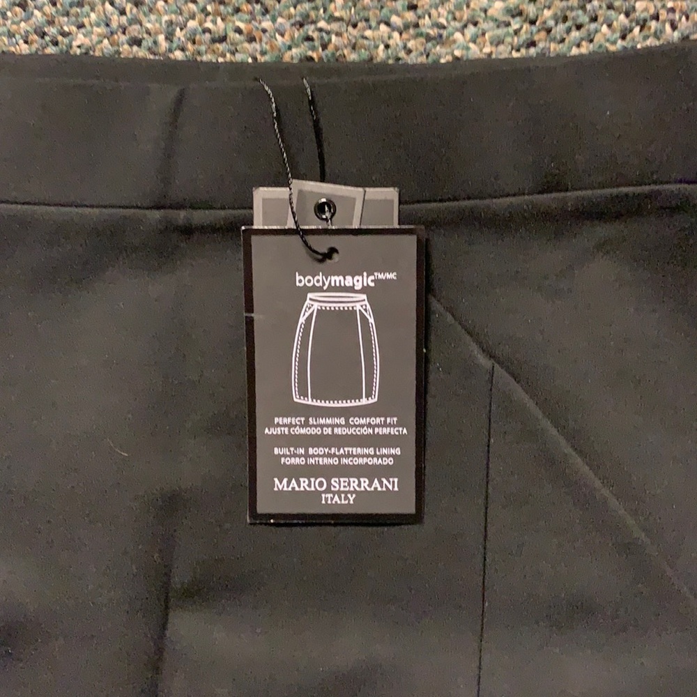 Mario Serrani Black Pencil Skirt